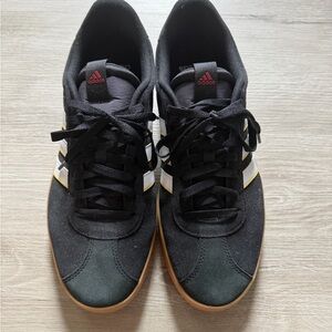 Adidas VL Court 3.0 Black Suede Gum Sole Sneakers Mens Size 11